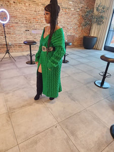 Cozy Green Cardigan